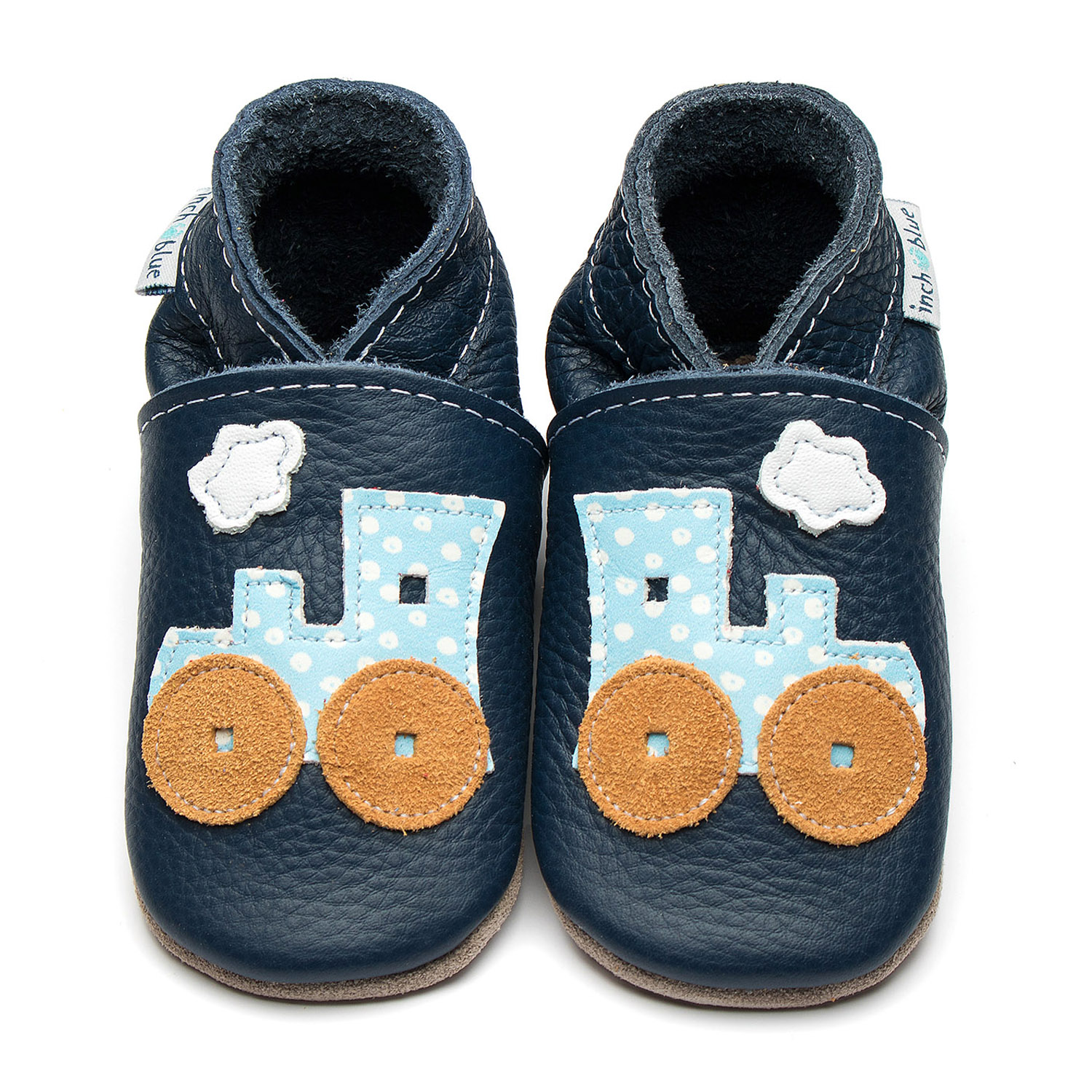 Toot Train Navy/Baby Blue Spot